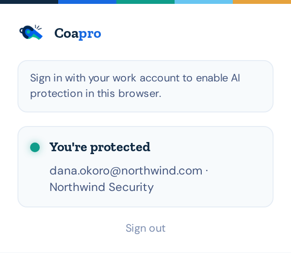 Coapro extension popup